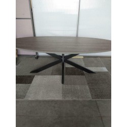 Nieuwe ovale tafel met metalen poot ZEER SCHERP GEPRIJST!!!!